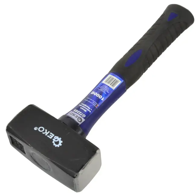 GEKO Clubhamer - 1000g - Fiberglas TPR Handvat - Carbon Staal - Antislip Grip