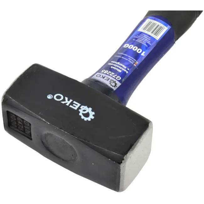 GEKO Clubhamer - 1000g - Fiberglas TPR Handvat - Carbon Staal - Antislip Grip