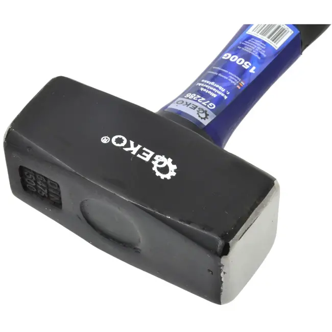 GEKO Clubhamer - 1500g - Fiberglas TPR Handvat - Carbon Staal - Antislip Grip