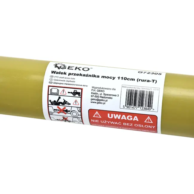 GEKO PTO as - 3-lemon buis - 1100 mm - kunststof omhulsel - snelle montage
