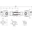 GEKO PTO-as - 3-lemon buis - invollute type - 80 cm - snelle montage
