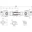 GEKO PTO-as - 3-lemon buis - involute type - 1000 mm - kunststof omhulsel
