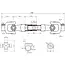 GEKO PTO-as - 3-lemon buis - involute type - 750 mm - snelle montage - kunststof afdekking
