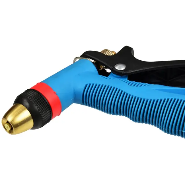 GEKO Pistoolgreep sproeikop - verstelbare straal - messing - antislip grip