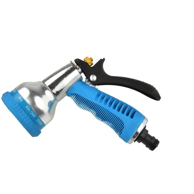 GEKO 8-functie sproeikop - ergonomische rubberen handgreep - metalen behuizing