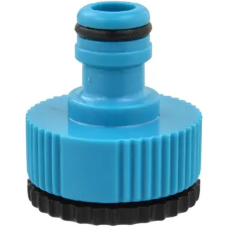 GEKO Tweedelige kraanadapterset - 3/4" naar 1" - Snelle koppeling - Blauw - 25 stuks