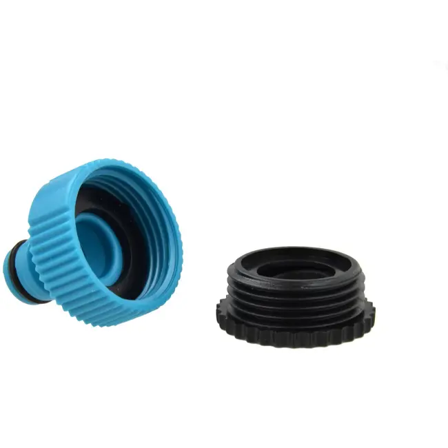 GEKO Tweedelige kraanadapterset - 3/4" naar 1" - Snelle koppeling - Blauw - 25 stuks