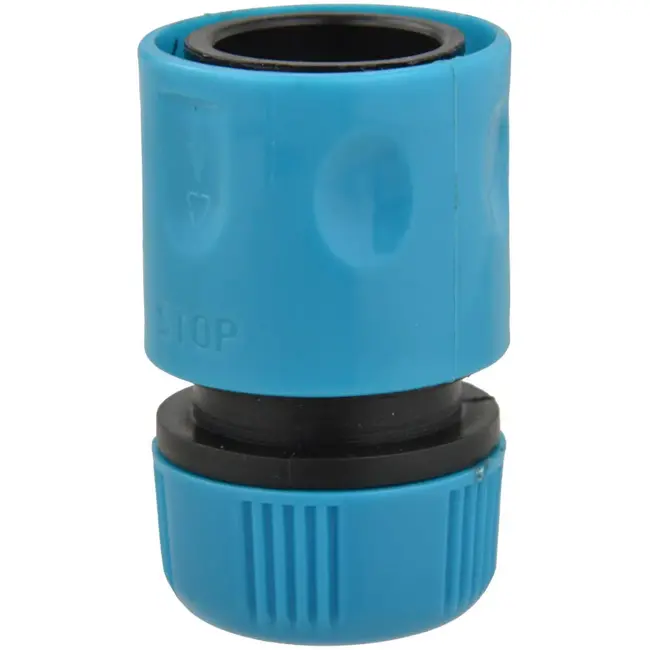 GEKO Snelkoppeling met stop - Duurzaam kunststof - 1/2" - Voor tuinslang - 25 stuks