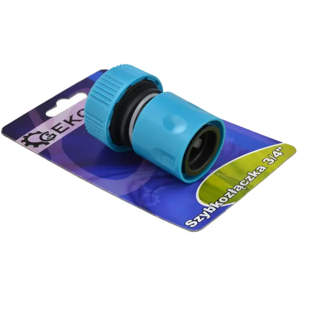 GEKO Snelkoppeling voor tuinslang - Duurzaam kunststof - 3/4" - Neutraal