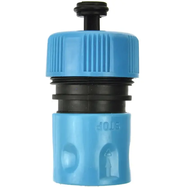 GEKO 3/4" kunststof snelkoppeling met stop - duurzaam en neutraal