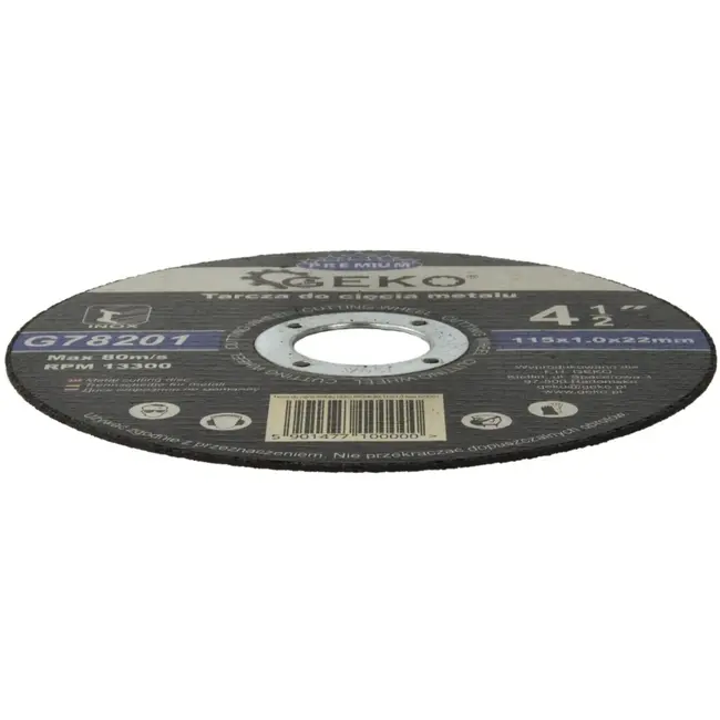 GEKO Metaalschijf - Corundum - Glasvezelversterkt - 115 mm - 1 mm dikte - 10 stuks