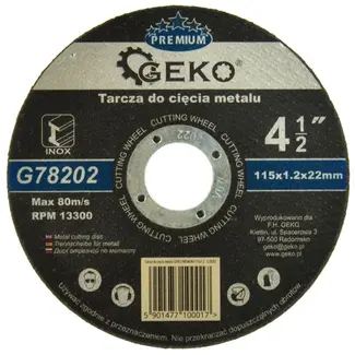 GEKO Metaalschijf - Corundum - Versterkt - 115 mm - 1,2 mm dikte - 10 stuks