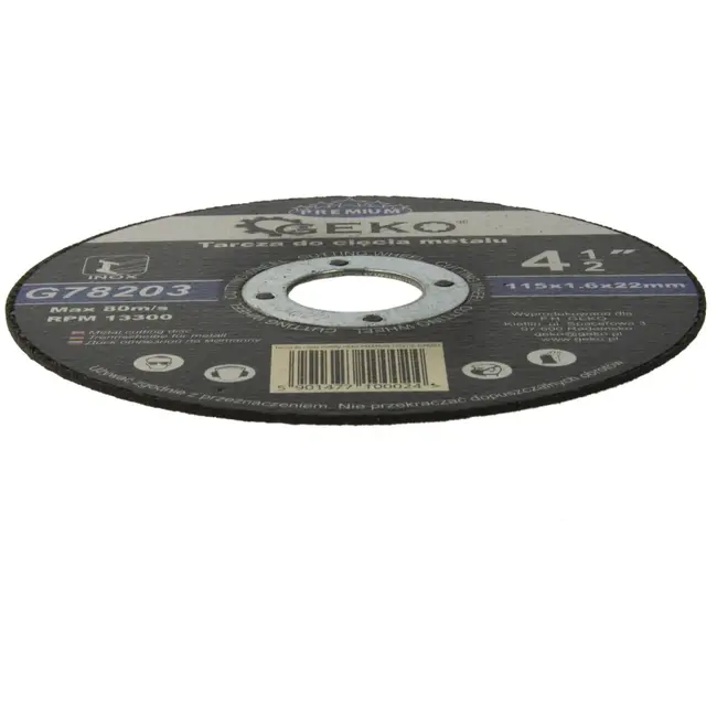 GEKO Metaalschijf - Corundum - Versterkt met glasvezel - 115 mm - 1,6 mm dikte - 10 stuks