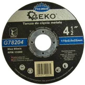 GEKO Metaalschijf - Corundum - Versterkt - 115 mm - 2 mm dikte - 10 stuks