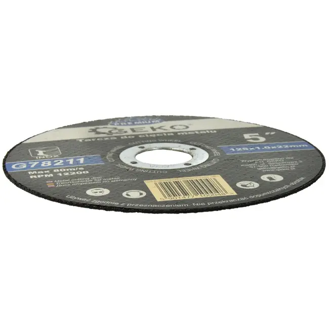 GEKO Metaalschijf - Corundum - Versterkt - 125 mm - 1 mm dikte - 10 stuks