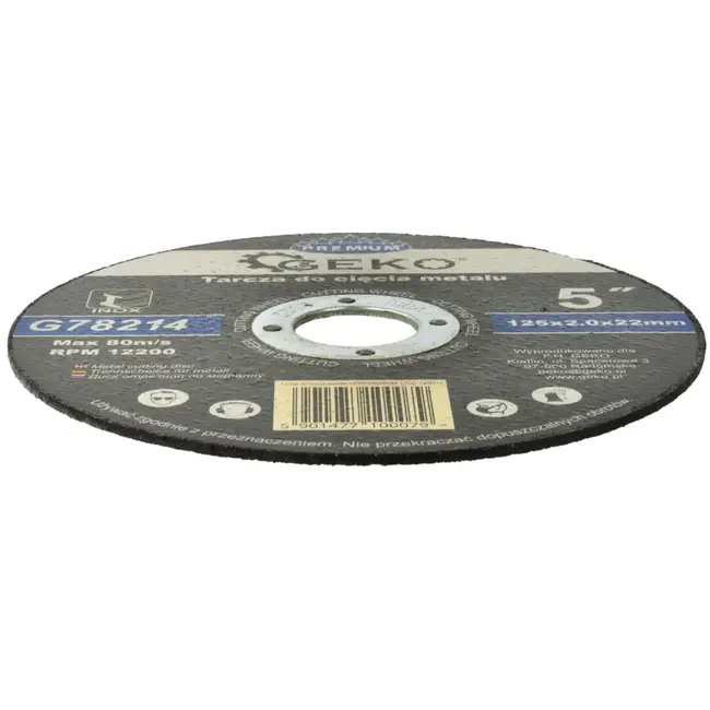 GEKO Metaalschijf - Corundum - Versterkt - 125 mm - 2 mm dikte - 10 stuks