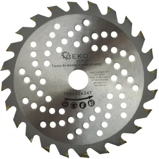 GEKO Cirkelzaagblad - 160 mm - 24T - Koelgaten - TCT