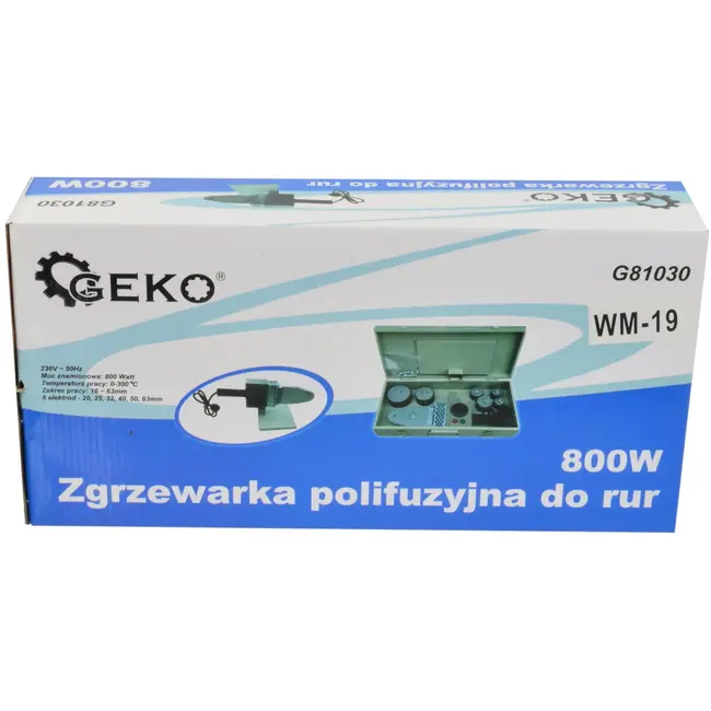 GEKO Pijplasmachine - 800W - Voor kunststofbuizen - 20-63mm - Teflon coating