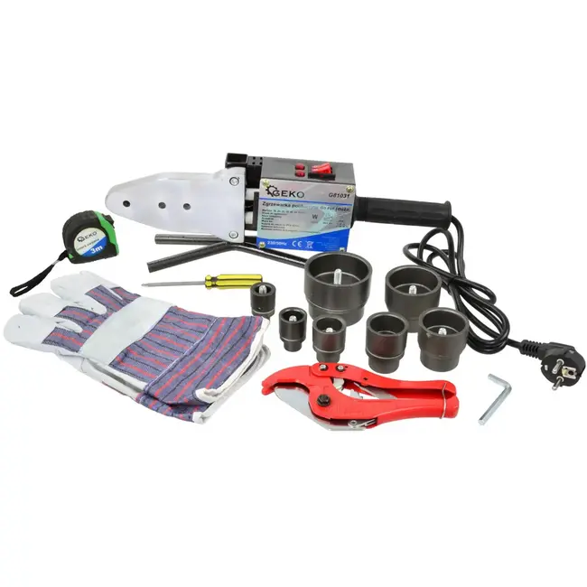 GEKO Pijplassen - 1500W - Teflon Coating - 16-63mm - Inclusief Accessoires