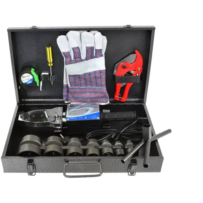 GEKO Pijplassen - 1500W - Teflon Coating - 16-63mm - Inclusief Accessoires