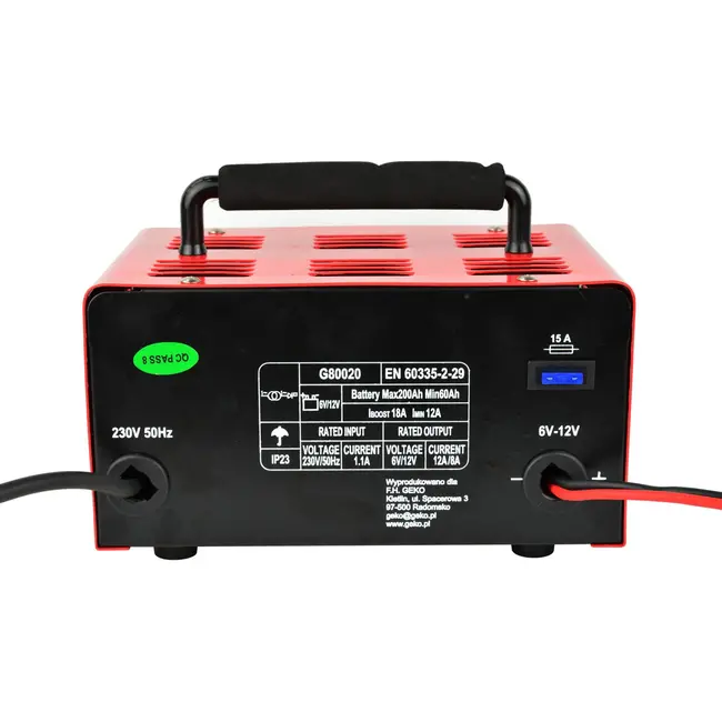 GEKO Acculader - 75A - 6/12V - Ergonomisch - Snel en Trickle Charge