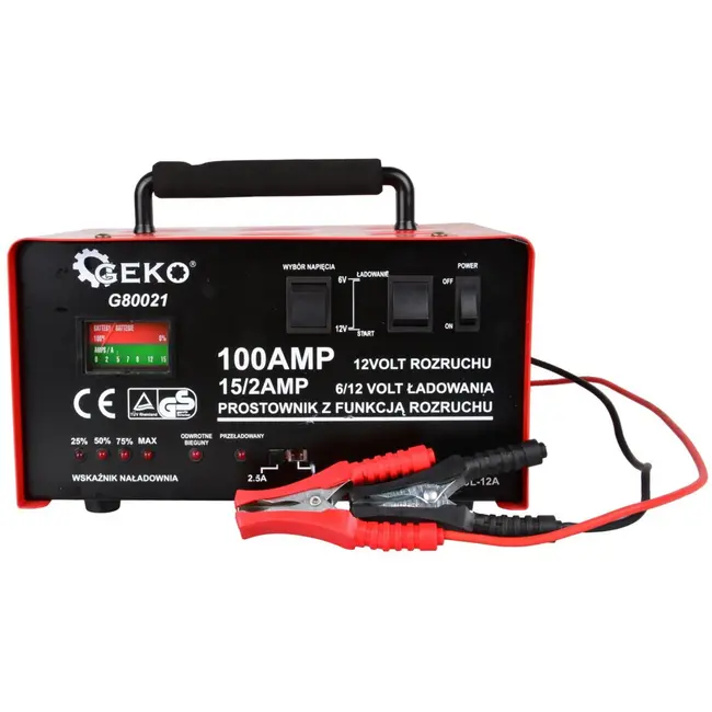 GEKO Acculader - 100A - 6/12V - Ergonomisch - Snel en Trickle Charge