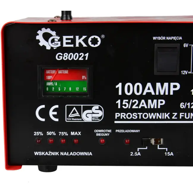 GEKO Acculader - 100A - 6/12V - Ergonomisch - Snel en Trickle Charge