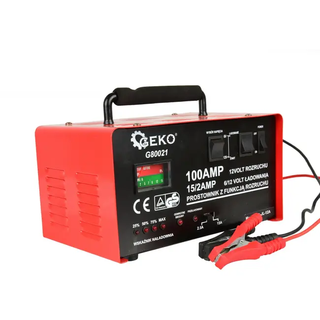 GEKO Acculader - 100A - 6/12V - Ergonomisch - Snel en Trickle Charge