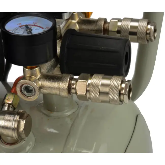 GEKO Oliegesmeerde luchtcompressor - 24L - 8 bar - 210 L/min - Staal - Horizontaal ontwerp