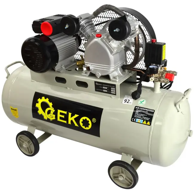 GEKO V-Twin luchtcompressor - 100L - 8 bar - 390 L/min - oliesmering