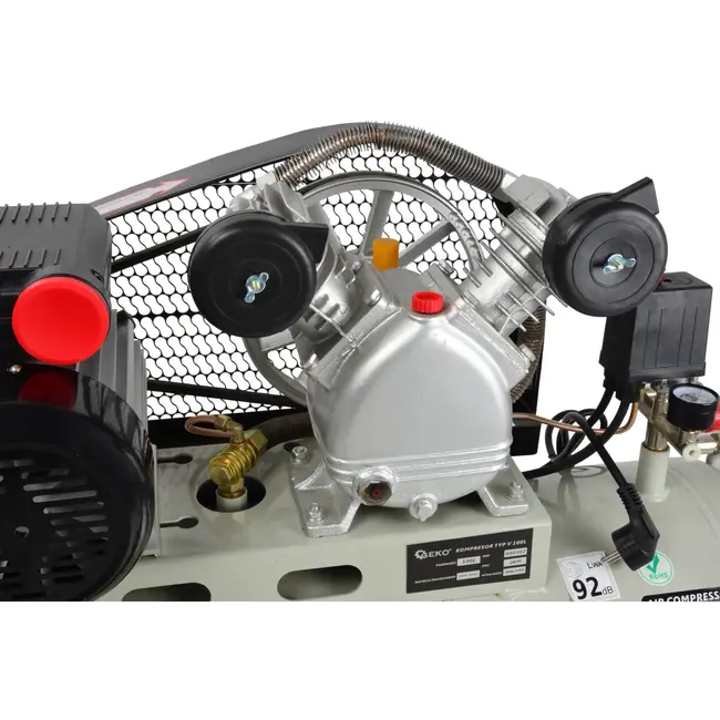 GEKO V-Twin luchtcompressor - 100L - 8 bar - 390 L/min - oliesmering