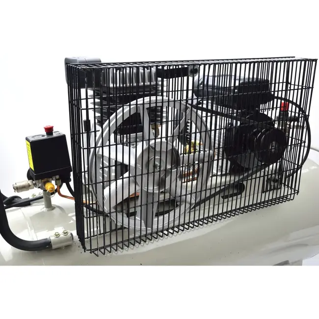 GEKO 100L luchtcompressor - oliegesmeerd - 8 bar - 390 L/min - horizontaal ontwerp