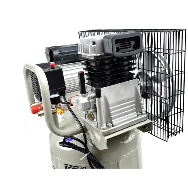 GEKO Verticale luchtcompressor - 100L - Oliegesmeerd - 8 bar - 390 L/min