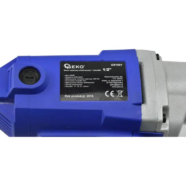 GEKO Elektrische slagmoersleutel - 800W - 320 Nm - Inclusief Doppenset