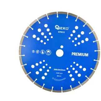 GEKO Diamantschijf - Gesegmenteerd - 350 mm - Snelle stofafvoer - 10 mm segmenten