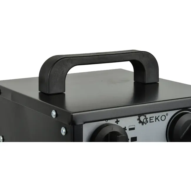 GEKO Industriële elektrische ventilatorkachel - 2kW - 3 standen - RVS en koper - Oververhittingsbeveiliging