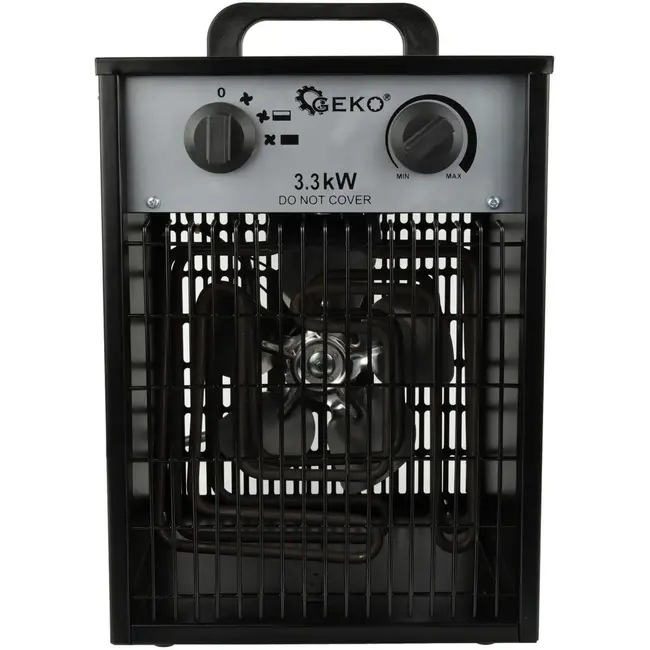 GEKO Industriële ventilatorkachel - 3,3 kW - RVS & koper - Geïntegreerde thermostaat - Oververhittingsbeveiliging