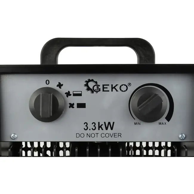 GEKO Industriële ventilatorkachel - 3,3 kW - RVS & koper - Geïntegreerde thermostaat - Oververhittingsbeveiliging