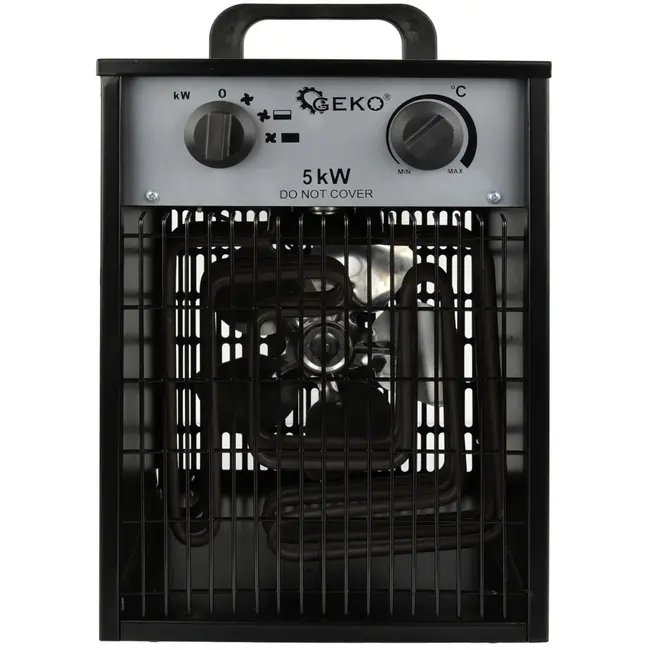 GEKO Industriële ventilatorkachel - 3 warmtestanden - 5kW - IPX4 - Geïntegreerde thermostaat
