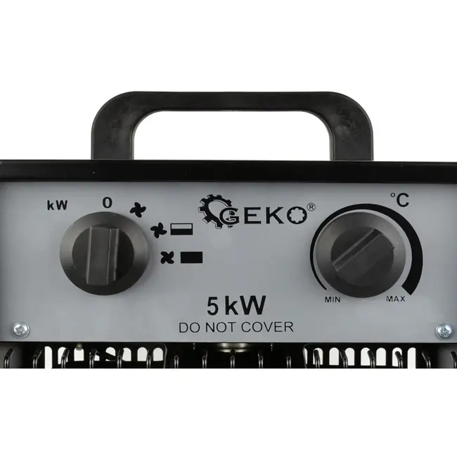 GEKO Industriële ventilatorkachel - 3 warmtestanden - 5kW - IPX4 - Geïntegreerde thermostaat