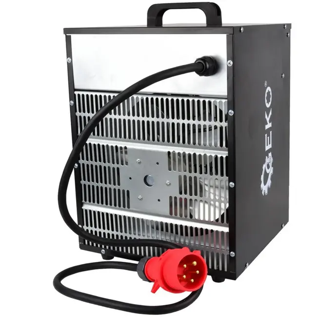 GEKO Industriële ventilatorkachel - 9kW - 3 warmtestanden - RVS en koper - 400V