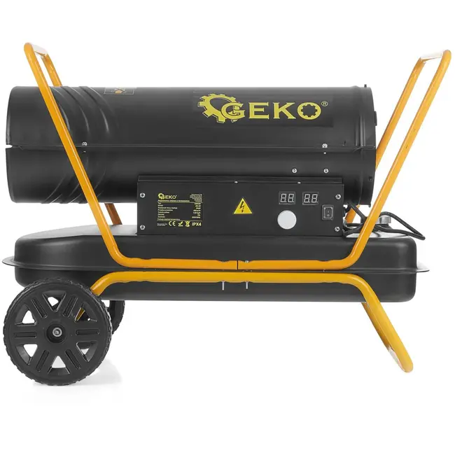 GEKO Oliegestookte heater - 25kW - Thermostaat - Mobiel - RVS branderkamer