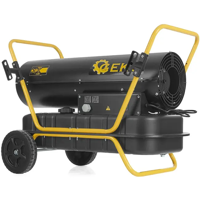 GEKO Oliegestookte heater - 40kW - thermostaat - mobiel - roestvrij staal