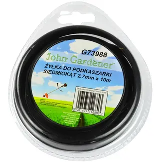 John Gardener Nylon maaidraad - heptagonaal - 2,7 mm - zwart - 10 m