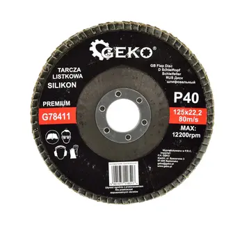 GEKO Silicon Carbide Lamellenschijf - 125 mm - Korrel 40 - Voor Steen en Metaalbewerking - 10 stuks