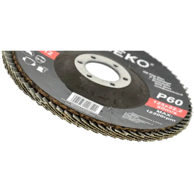 GEKO Silicon Carbide Schuurschijf - 125 mm - Korrel 60 - Voor Steen en Metaal - 10 stuks