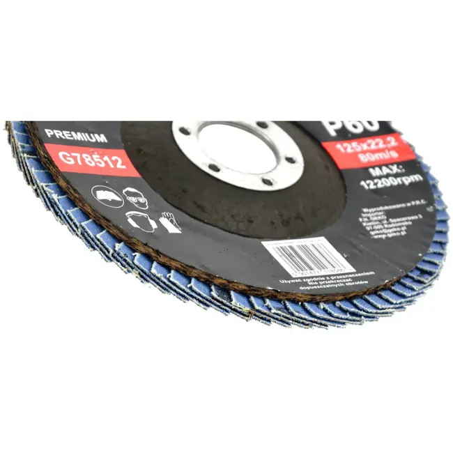 GEKO Zirconia schuurdisc - 125 mm - korrel 60 - zelfslijpend - hittebestendig - 10 stuks