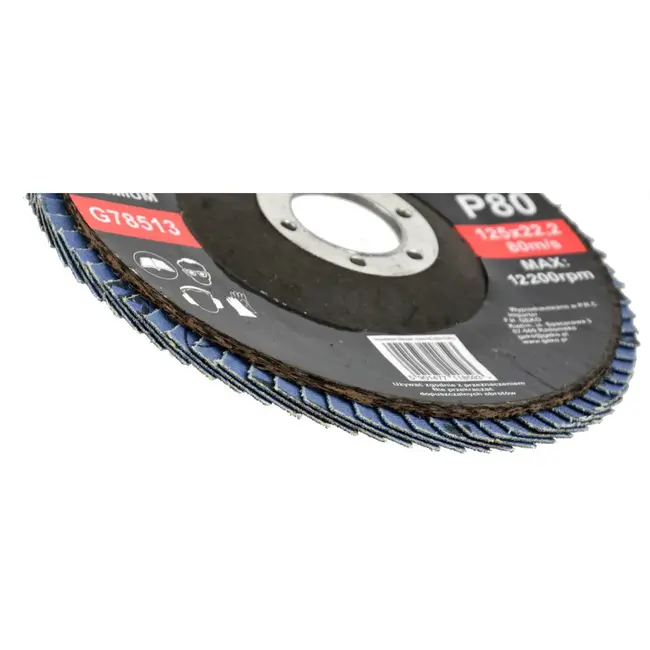 GEKO Zirconia schuurdisc - 125 mm - Grit 80 - Zelfslijpend - Hittebestendig - 10 stuks