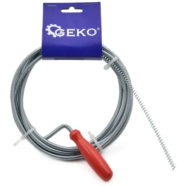 GEKO Flexibele afvoerontstopper - 6 mm diameter - 3 m lengte - Geschikt voor bochten en verstoppingen