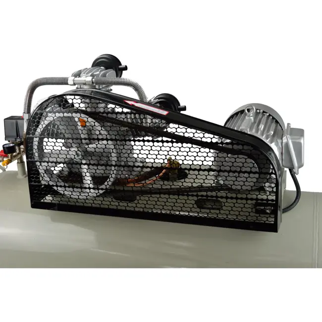 GEKO Triple cilinder luchtcompressor - 200L - 490 L/min - 8 bar - 400V - Staal - Horizontaal ontwerp